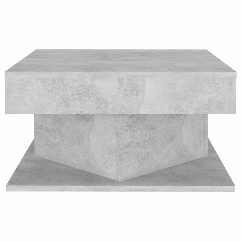 vidaXL Table basse gris béton 57x57x30 cm bois d'ingénierie