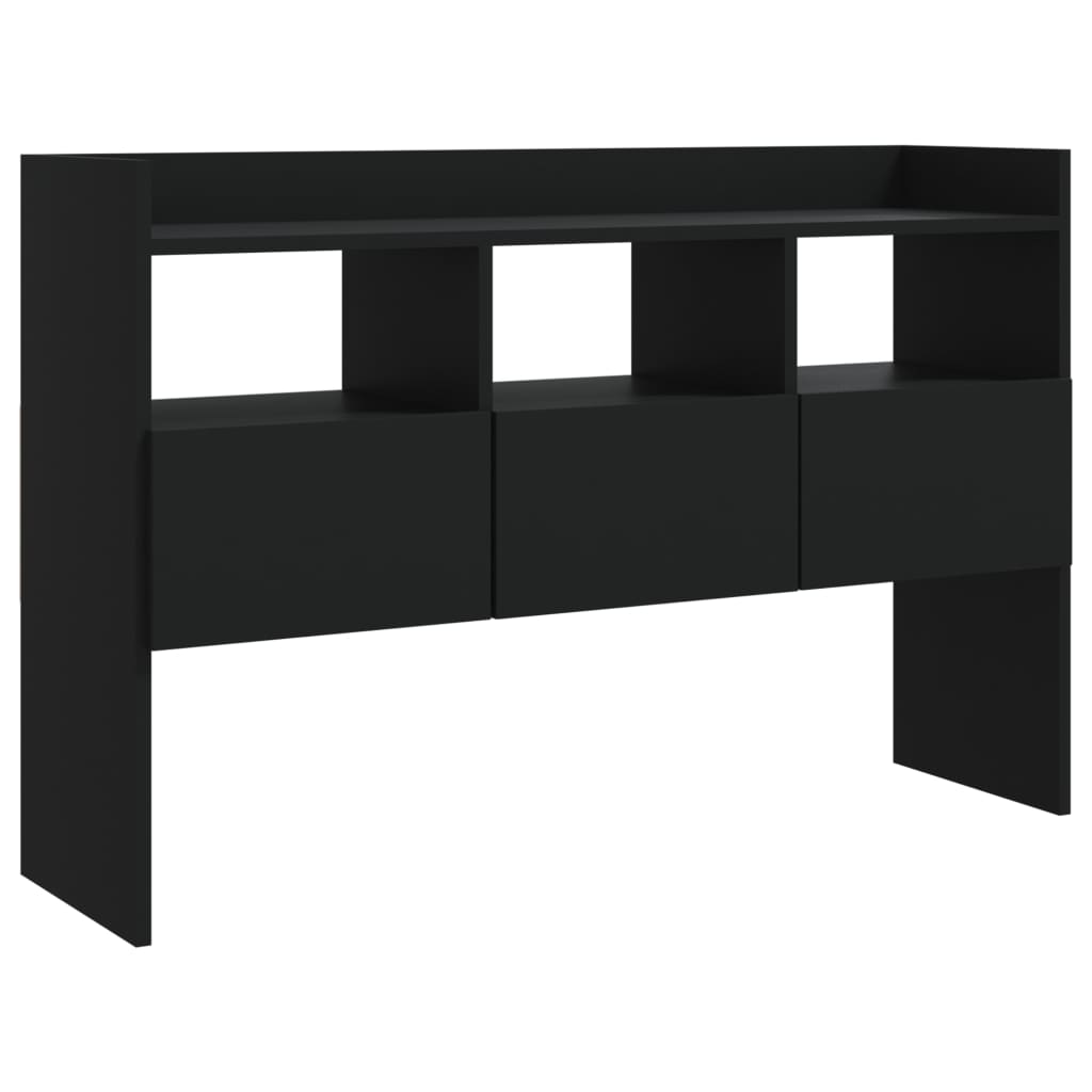 vidaXL Commode noire 105x30x70 cm en bois d'ingénierie