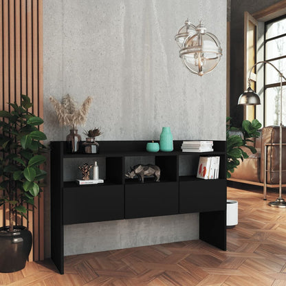vidaXL Commode noire 105x30x70 cm en bois d'ingénierie