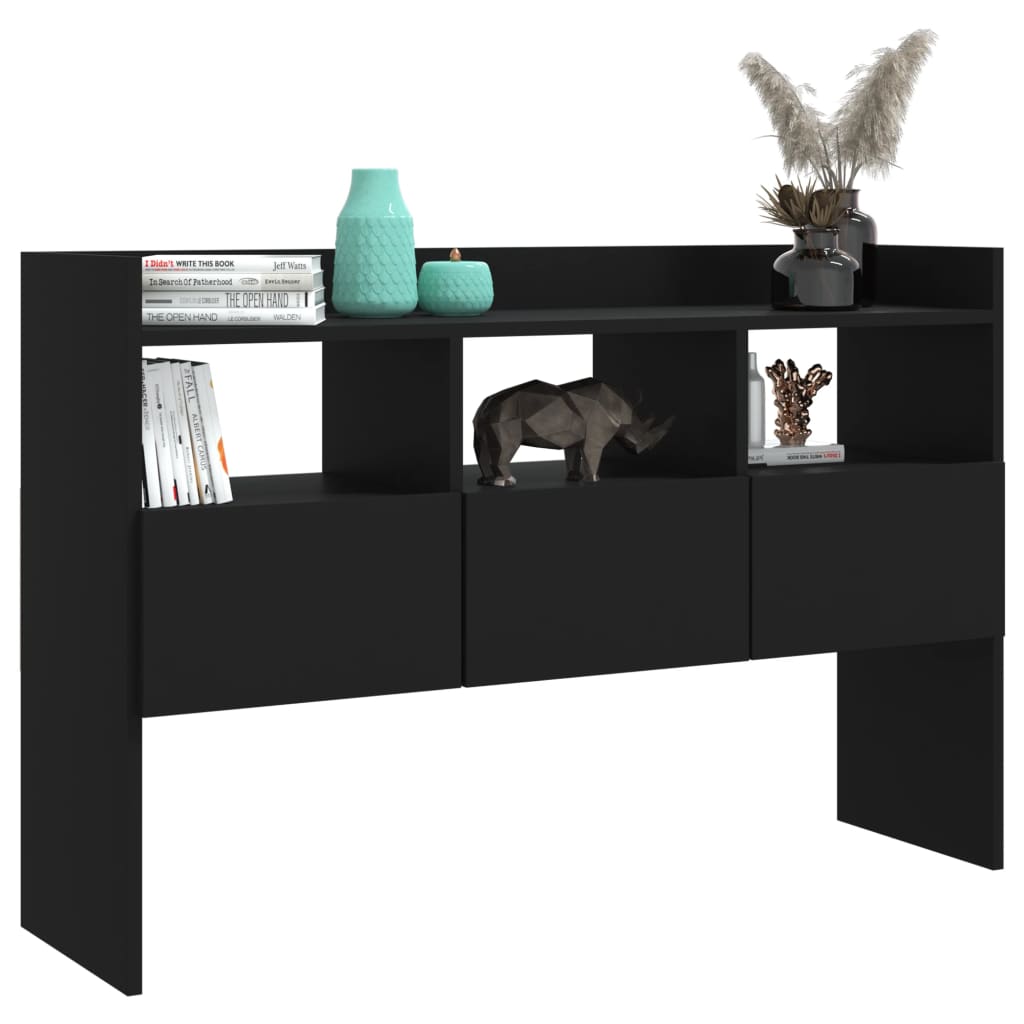 vidaXL Commode noire 105x30x70 cm en bois d'ingénierie