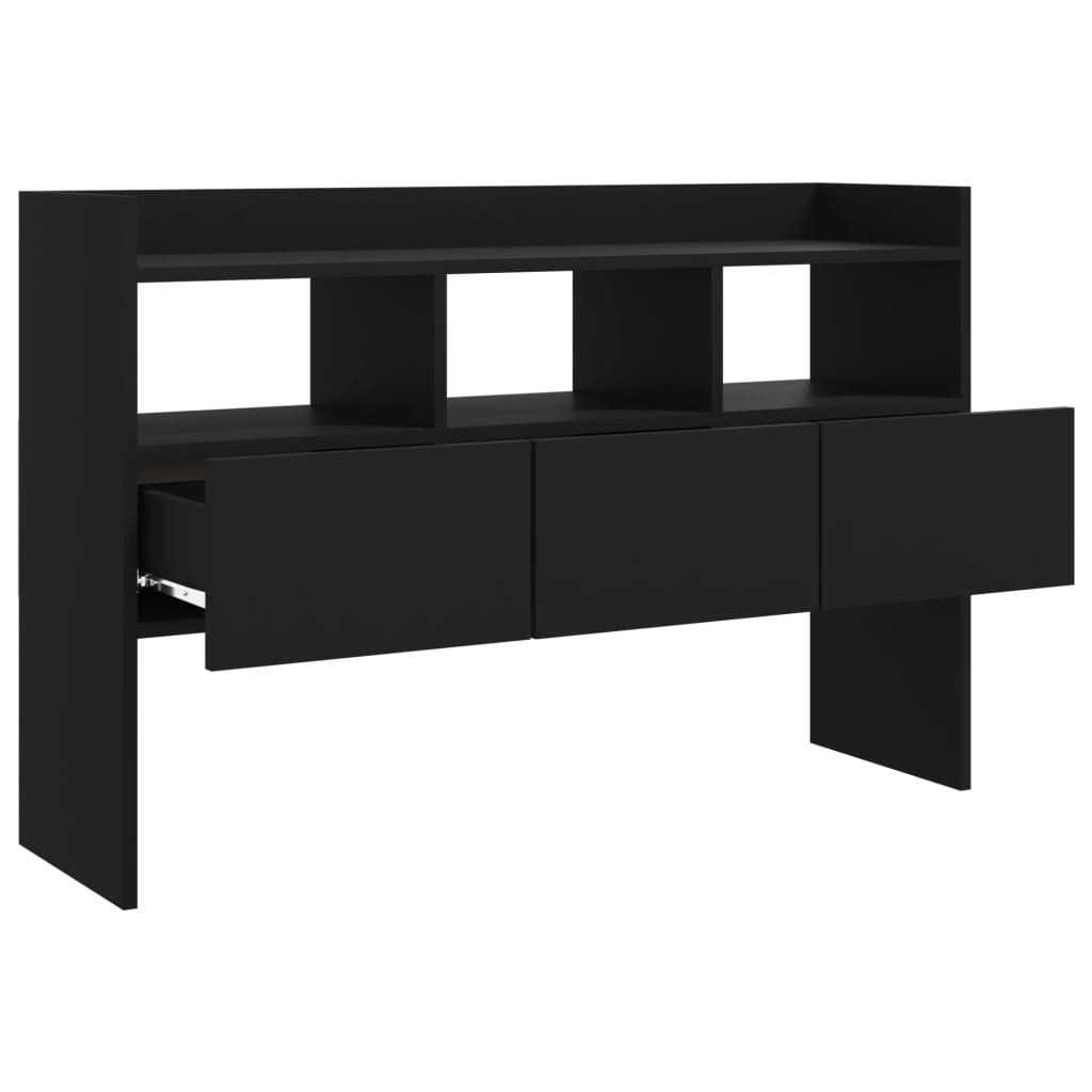 vidaXL Commode noire 105x30x70 cm en bois d'ingénierie