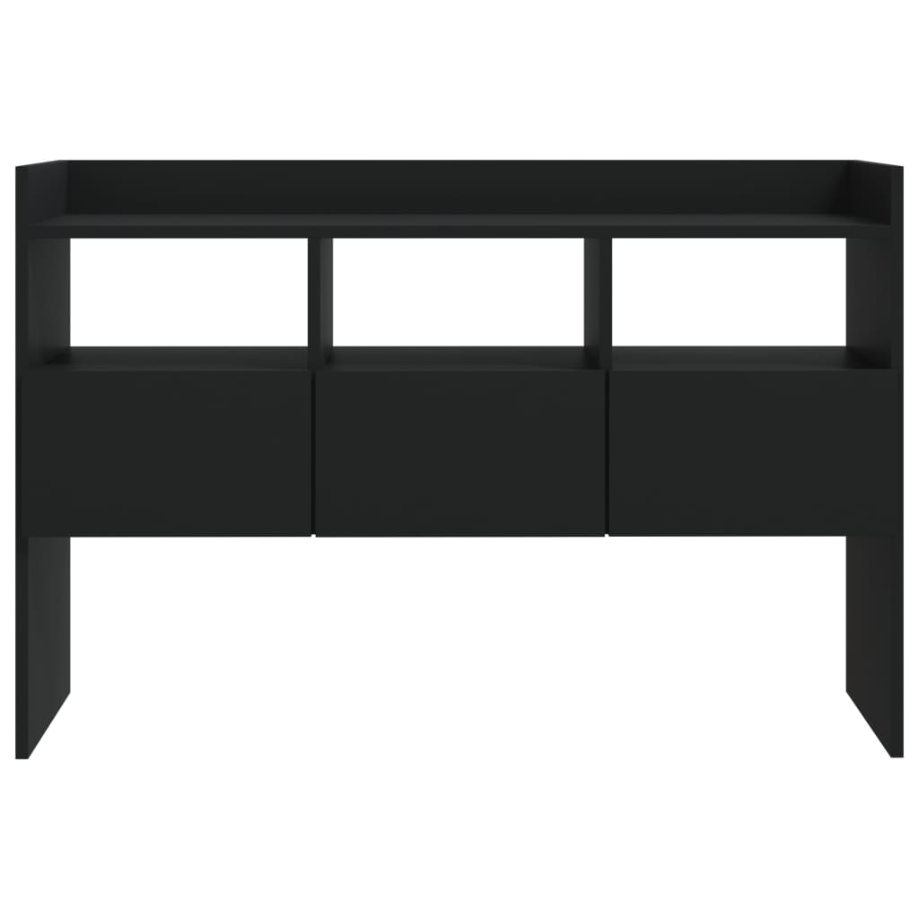 vidaXL Commode noire 105x30x70 cm en bois d'ingénierie