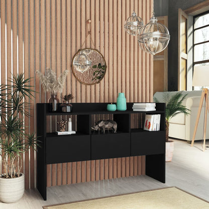 vidaXL Commode noire 105x30x70 cm en bois d'ingénierie