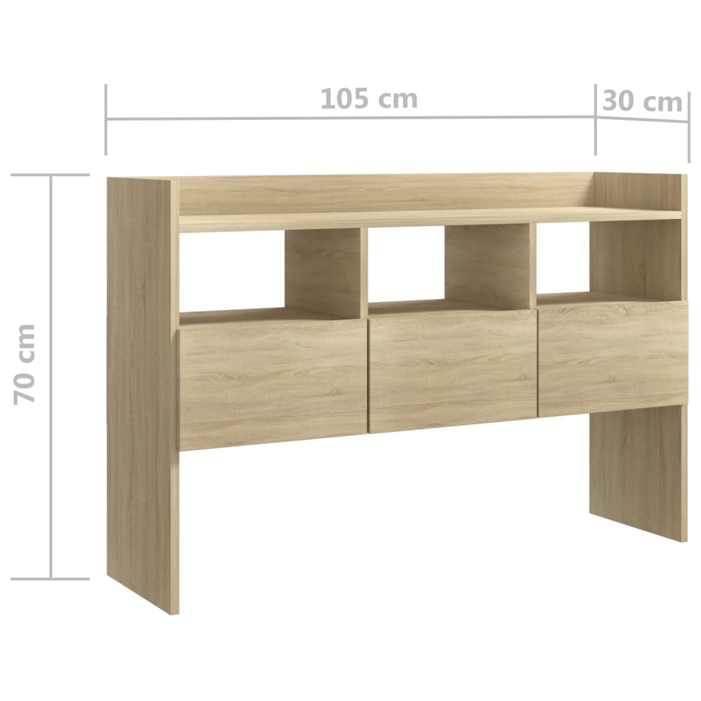 vidaXL Bahut chêne Sonoma 105x30x70 cm bois d'ingénierie
