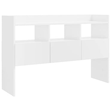 vidaXL Buffet haut brillant blanc 105x30x70 cm bois d'ingénierie