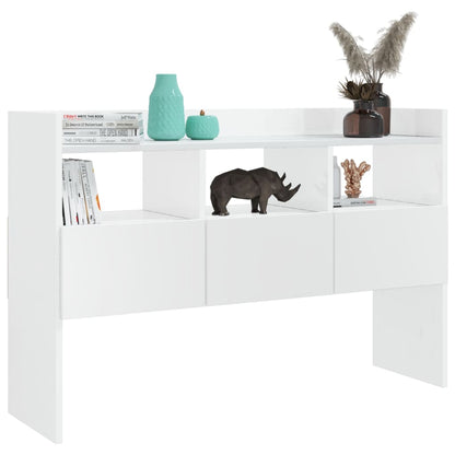 vidaXL Buffet haut brillant blanc 105x30x70 cm bois d'ingénierie