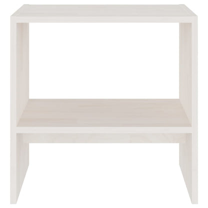 vidaXL Nachttische 2 Stk. Weiß 40x30,5x40 cm Massivholz Kiefer