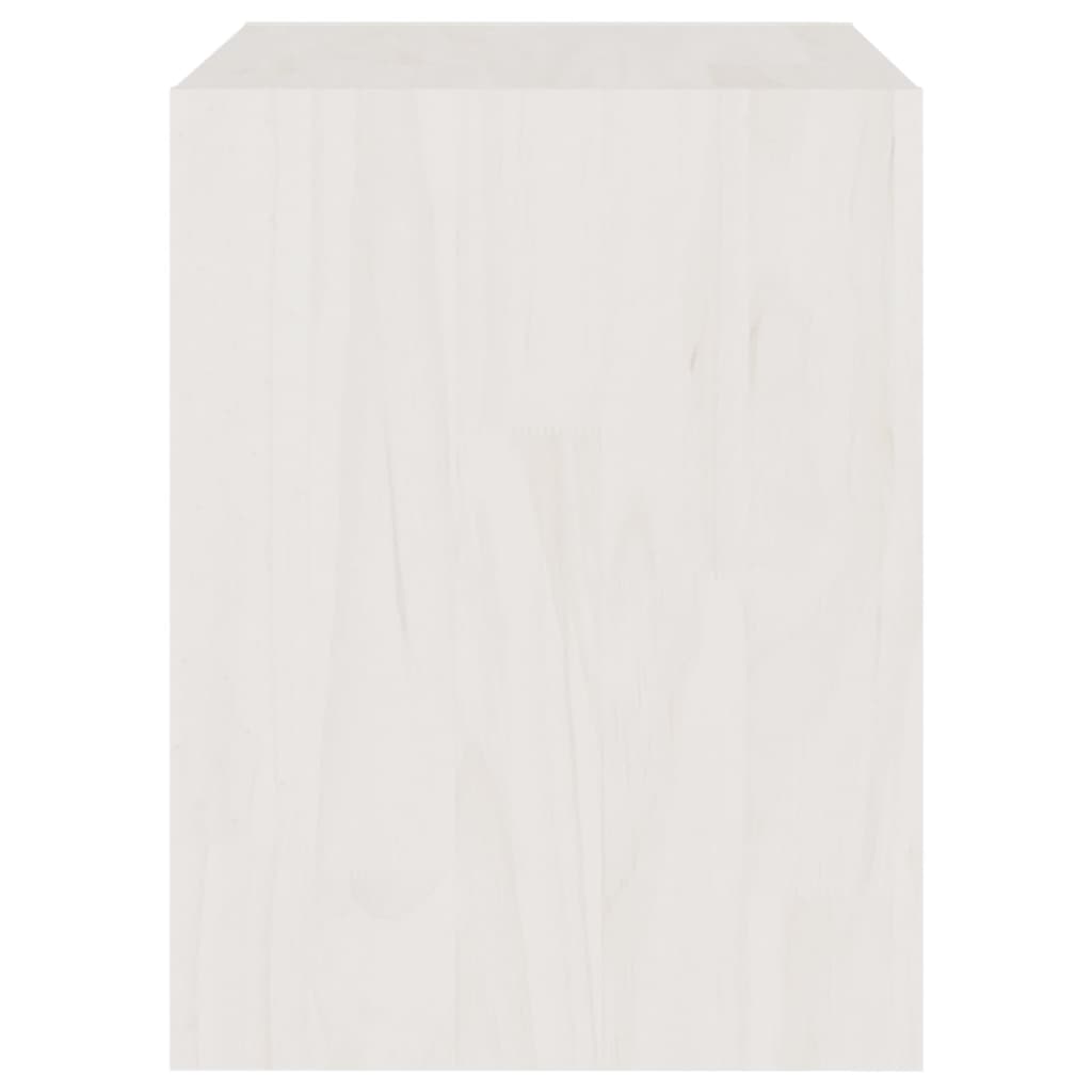 vidaXL Nachttische 2 Stk. Weiß 40x30,5x40 cm Massivholz Kiefer