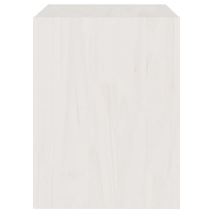 vidaXL Nachttische 2 Stk. Weiß 40x30,5x40 cm Massivholz Kiefer