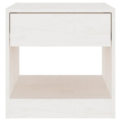 vidaXL Nachttisch Weiß 40x31x40 cm Massivholz Kiefer