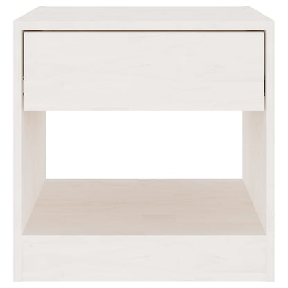 vidaXL Nachttische 2 Stk. Weiß 40x31x40 cm Massivholz Kiefer