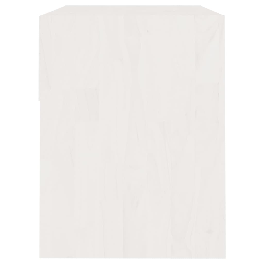 vidaXL Nachttische 2 Stk. Weiß 40x31x40 cm Massivholz Kiefer