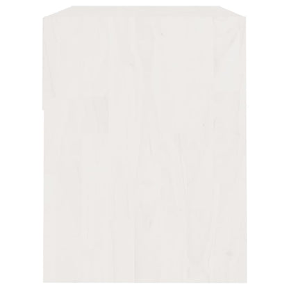 vidaXL Nachttische 2 Stk. Weiß 40x31x40 cm Massivholz Kiefer