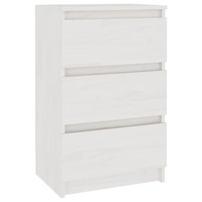 vidaXL Nachtschrank Weiß 40x29,5x64 cm Massivholz Kiefer