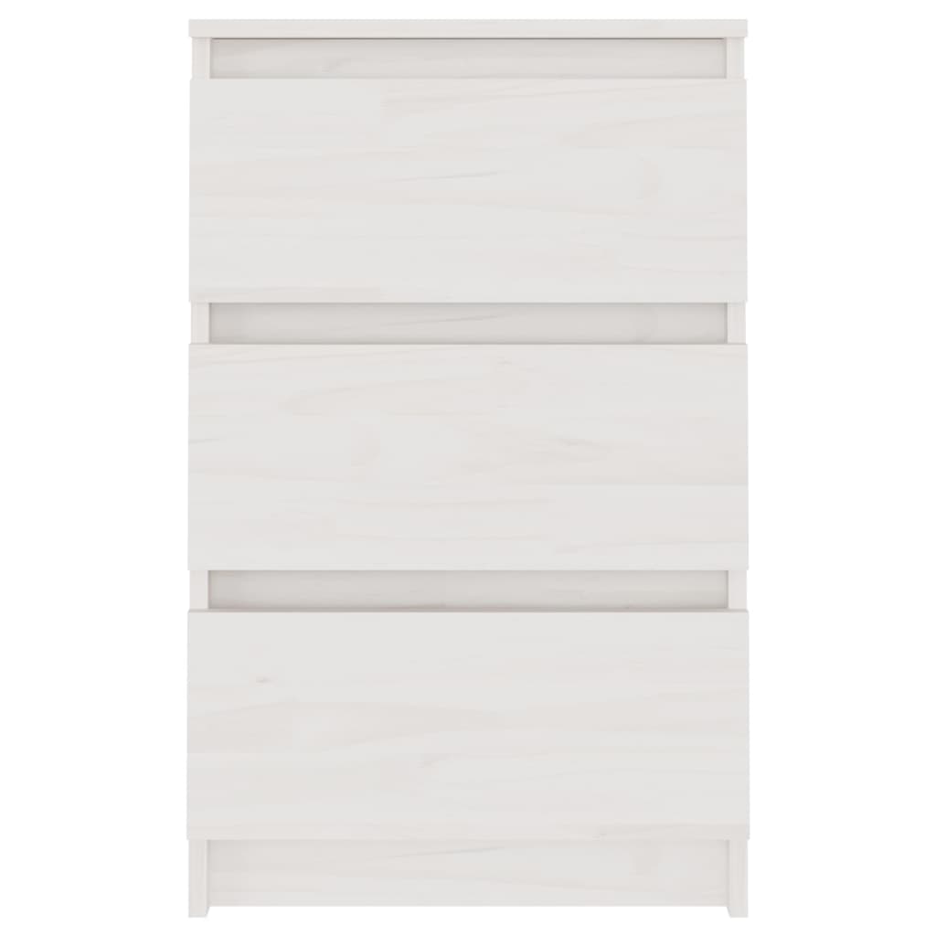 vidaXL Nachtschrank Weiß 40x29,5x64 cm Massivholz Kiefer
