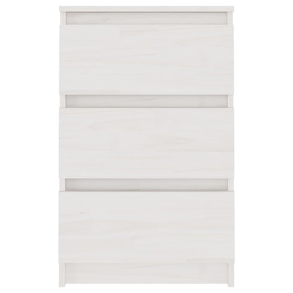 vidaXL Nachtschrank Weiß 40x29,5x64 cm Massivholz Kiefer