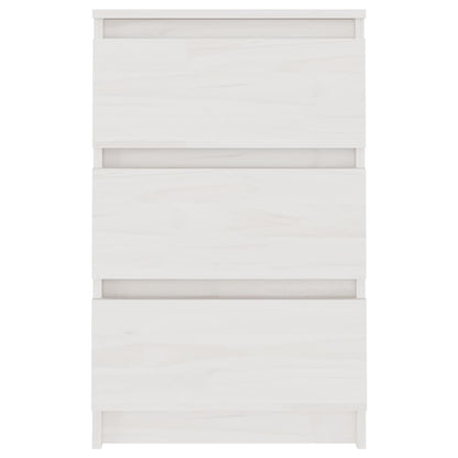 vidaXL Nachtschränke 2 Stk. Weiß 40x29,5x64 cm Massivholz Kiefer