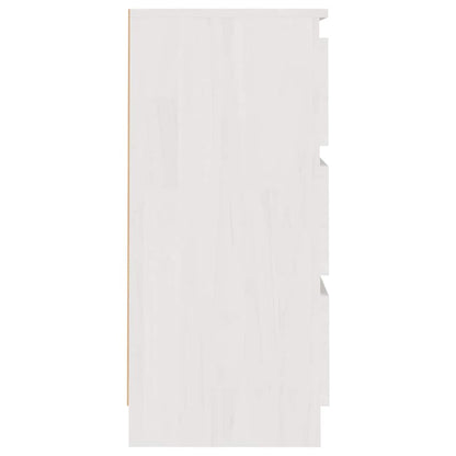 vidaXL Nachtschränke 2 Stk. Weiß 40x29,5x64 cm Massivholz Kiefer
