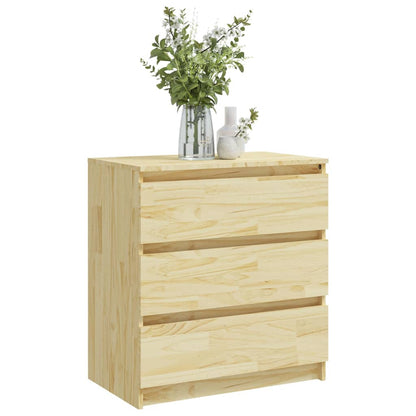 vidaXL Nachtschrank 60x36x64 cm Massivholz Kiefer