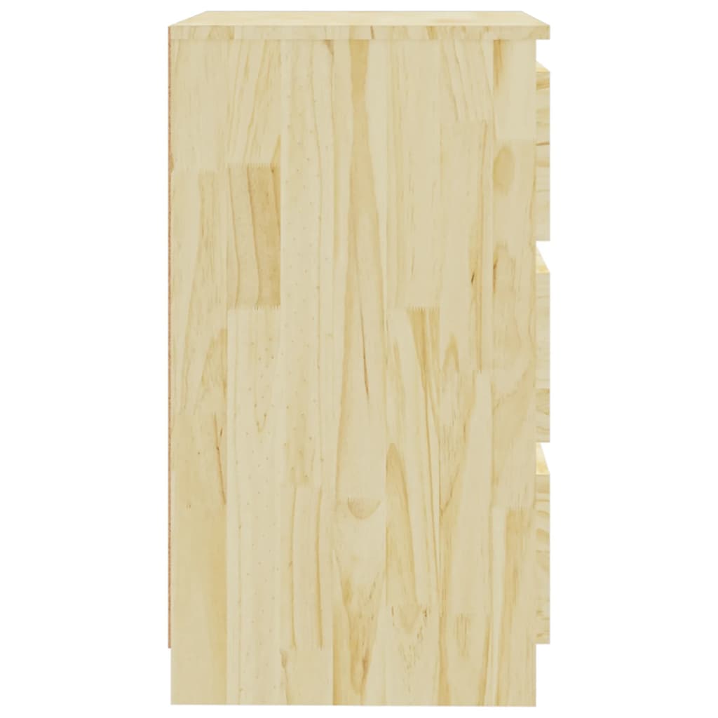 vidaXL Nachtschrank 60x36x64 cm Massivholz Kiefer