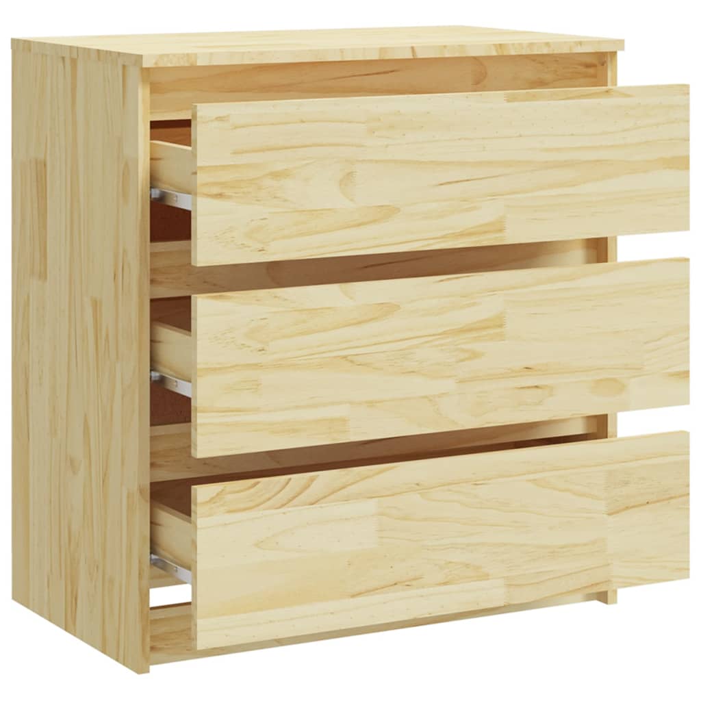 vidaXL Nachtschrank 60x36x64 cm Massivholz Kiefer