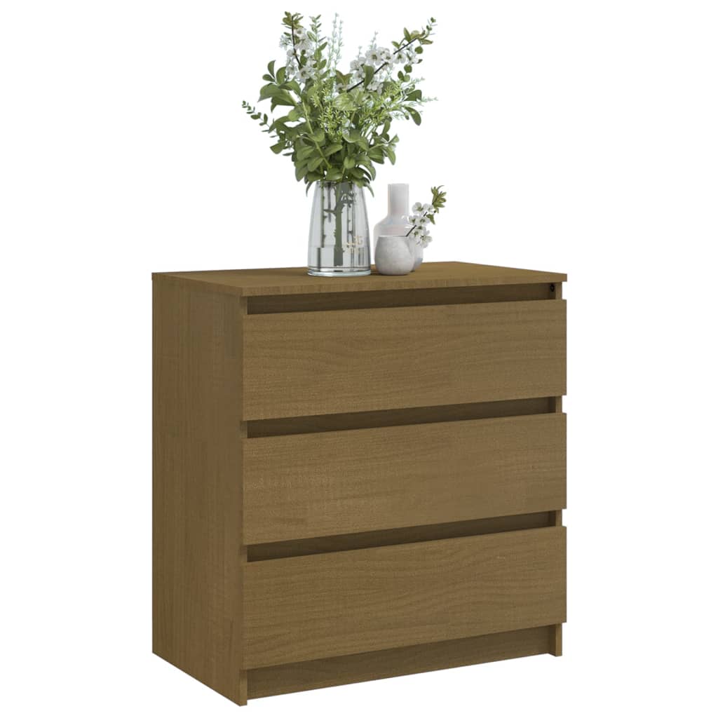 vidaXL Nachtschrank Honigbraun 60x36x64 cm Massivholz Kiefer