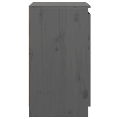 vidaXL Beistellschrank Grau 60x36x65 cm Massivholz Kiefer