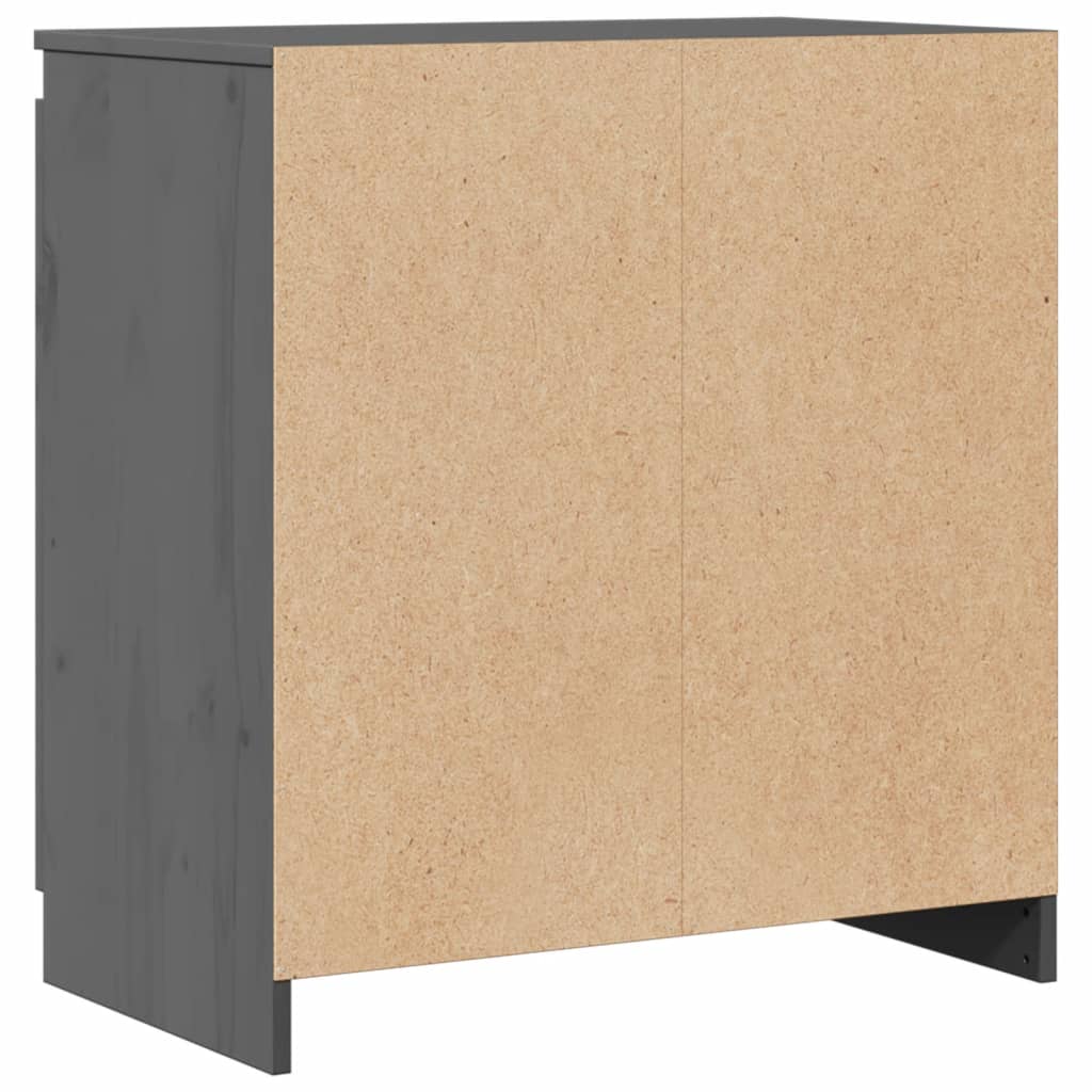 vidaXL Beistellschrank Grau 60x36x65 cm Massivholz Kiefer