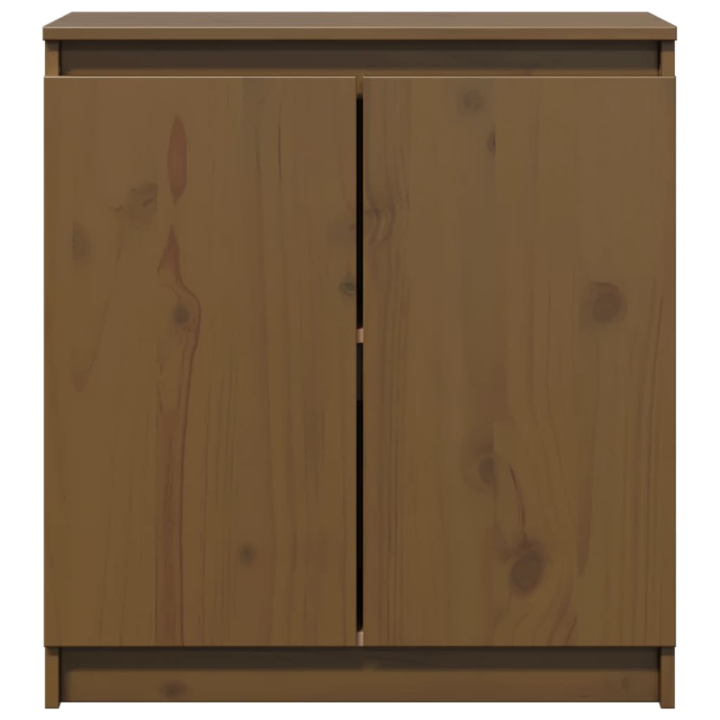 vidaXL Meuble d'appoint marron miel 60x36x65 cm Bois de pin massif