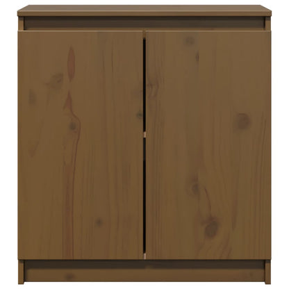 vidaXL Meuble d'appoint marron miel 60x36x65 cm Bois de pin massif