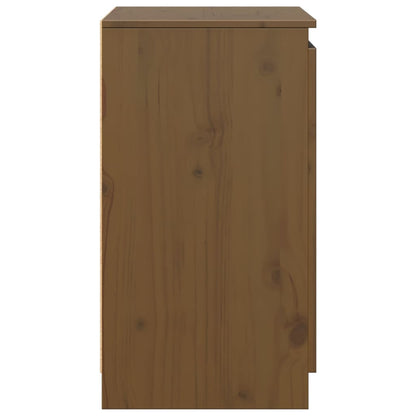 vidaXL Meuble d'appoint marron miel 60x36x65 cm Bois de pin massif