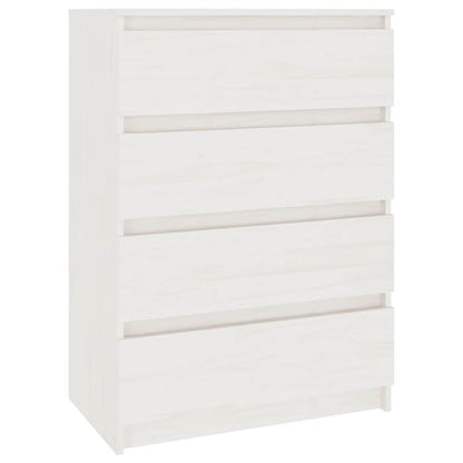 vidaXL Beistellschrank Weiß 60x36x84 cm Massivholz Kiefer
