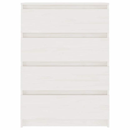 vidaXL Beistellschrank Weiß 60x36x84 cm Massivholz Kiefer