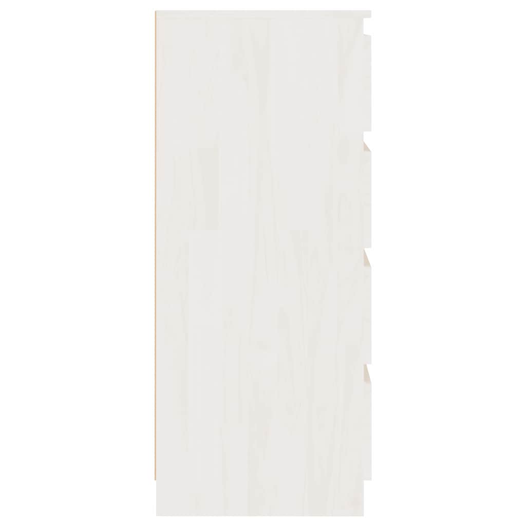 vidaXL Beistellschrank Weiß 60x36x84 cm Massivholz Kiefer