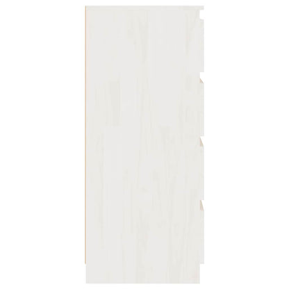 vidaXL Beistellschrank Weiß 60x36x84 cm Massivholz Kiefer