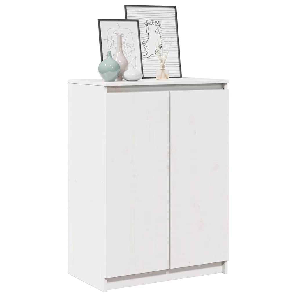 vidaXL Sideboard Weiß 60x36x84 cm Massivholz Kiefer