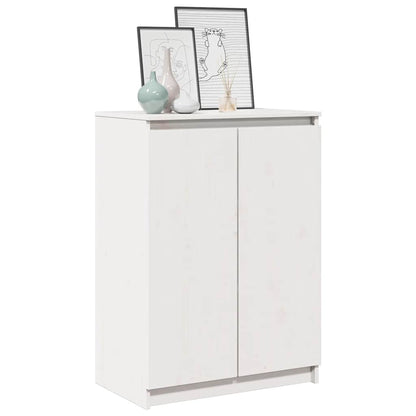 vidaXL Sideboard Weiß 60x36x84 cm Massivholz Kiefer