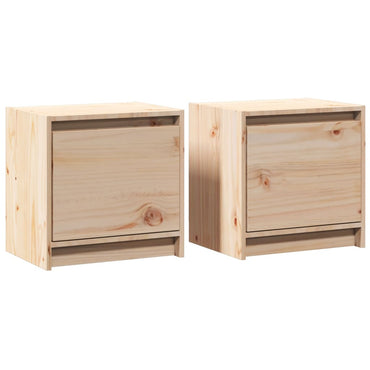 vidaXL Nachttische 2 Stk. 40x30,5x40 cm Massivholz Kiefer