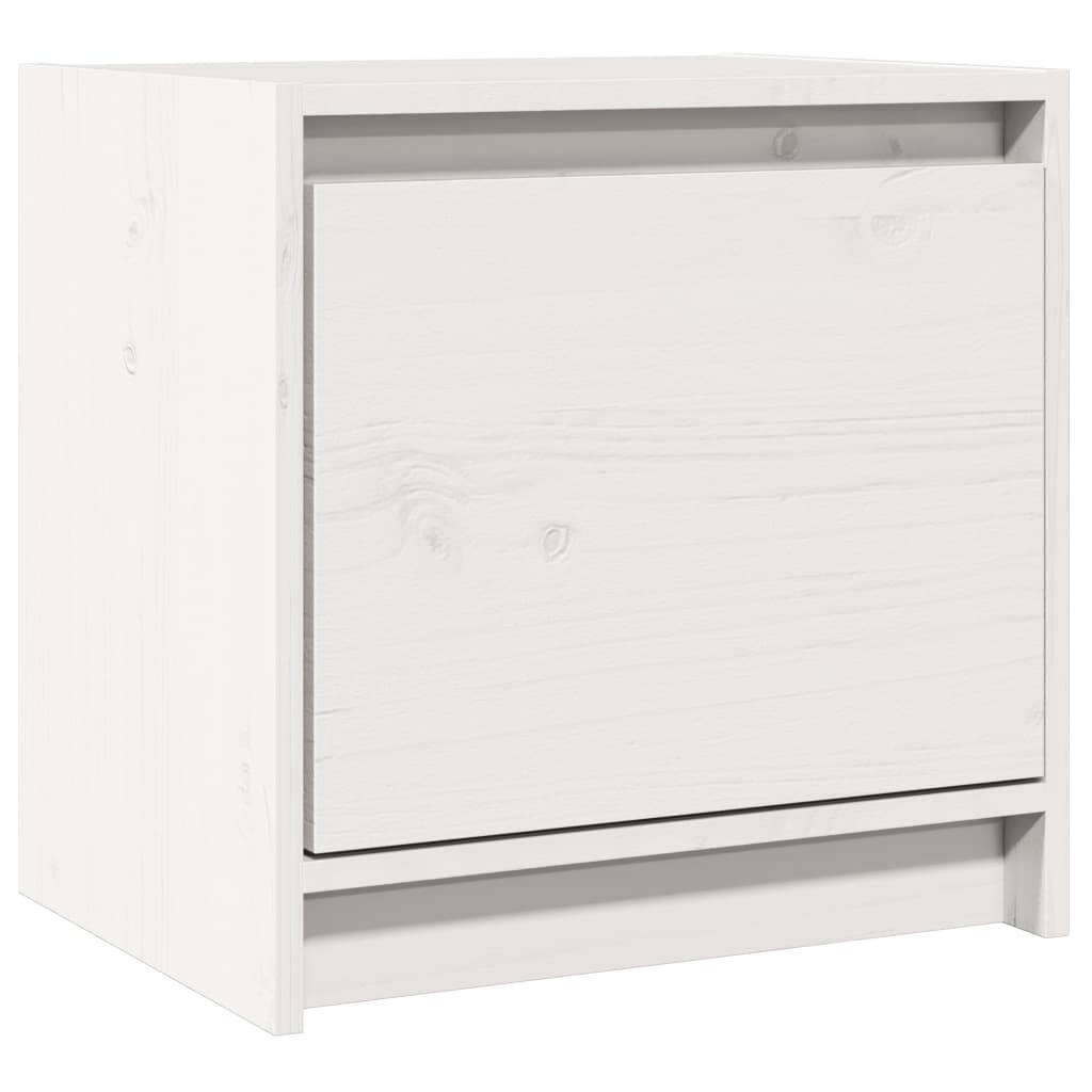 vidaXL Nachtschrank Weiß 40x30,5x40 cm Massivholz Kiefer