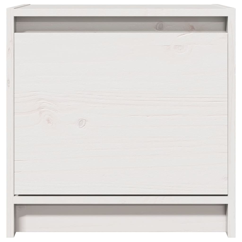vidaXL Nachtschrank Weiß 40x30,5x40 cm Massivholz Kiefer