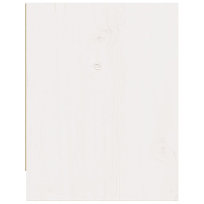 vidaXL Nachtschrank Weiß 40x30,5x40 cm Massivholz Kiefer