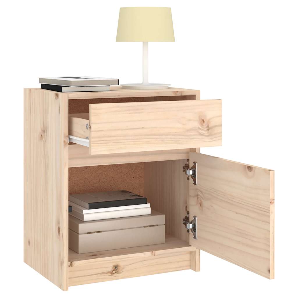 vidaXL Nachtschrank 40x31x50 cm Massivholz Kiefer