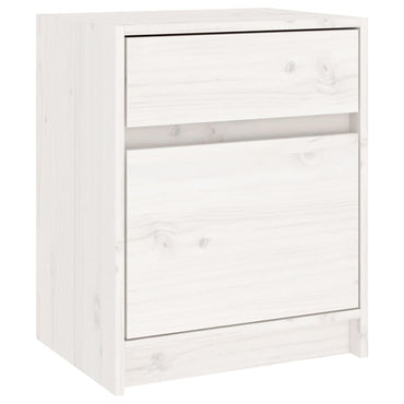 vidaXL Nachtschrank Weiß 40x31x50 cm Massivholz Kiefer