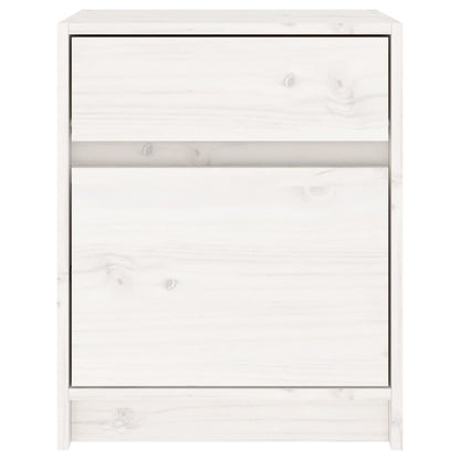 vidaXL Nachtschrank Weiß 40x31x50 cm Massivholz Kiefer