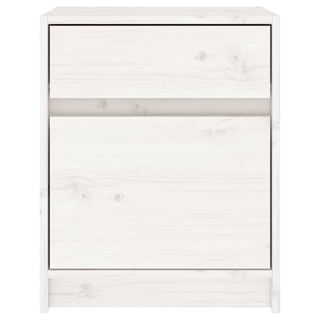 vidaXL Nachtschränke 2 Stk. Weiß 40x31x50 cm Massivholz Kiefer