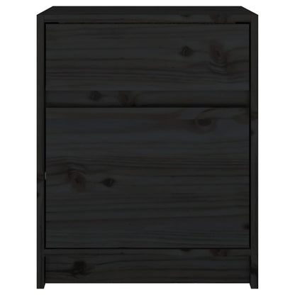 vidaXL Nachtschränke 2 Stk. Schwarz 40x31x50 cm Massivholz Kiefer