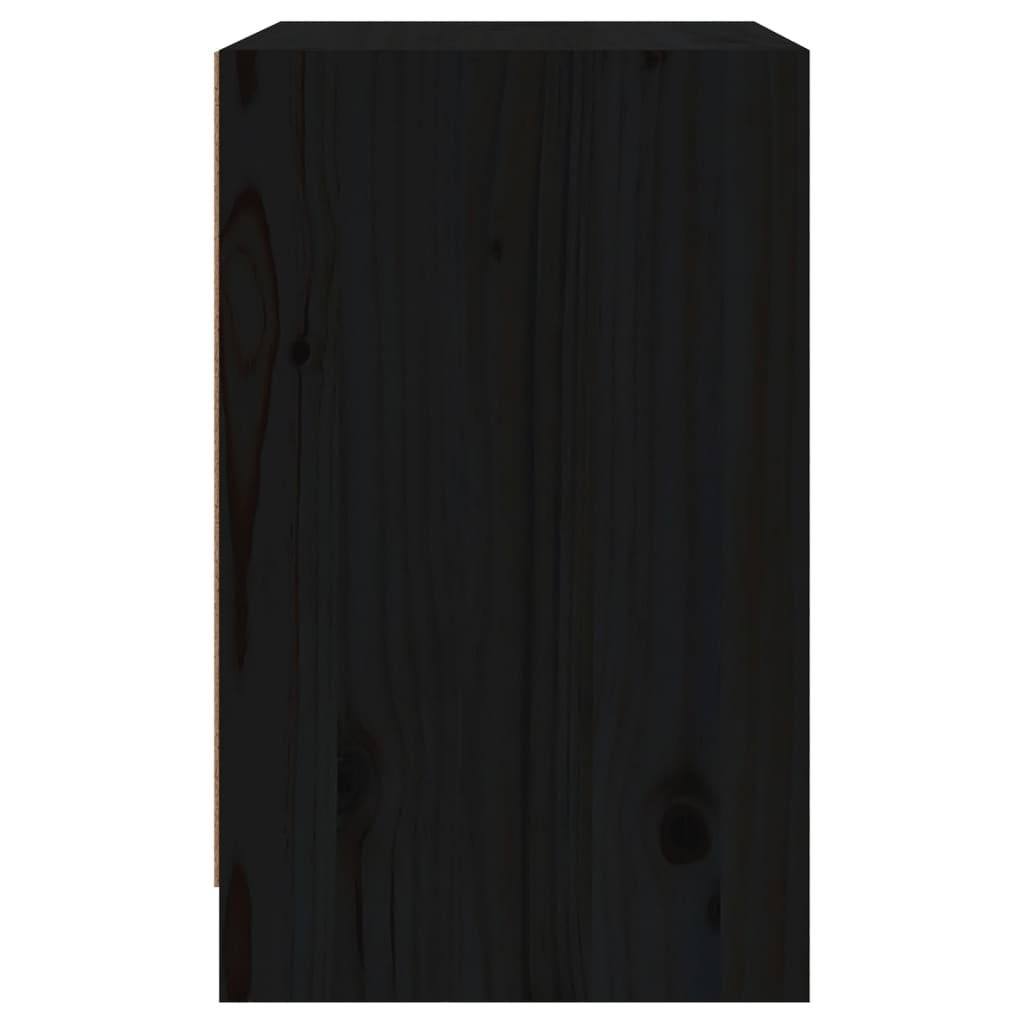 vidaXL Nachtschränke 2 Stk. Schwarz 40x31x50 cm Massivholz Kiefer
