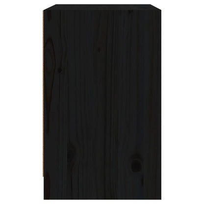 vidaXL Nachtschränke 2 Stk. Schwarz 40x31x50 cm Massivholz Kiefer