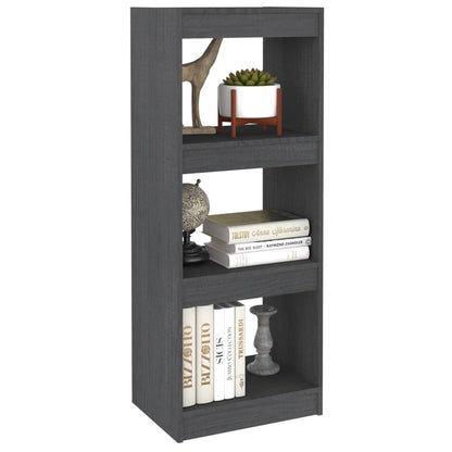 vidaXL Bücherregal/Raumteiler Grau 40x30x103,5 cm Massivholz Kiefer