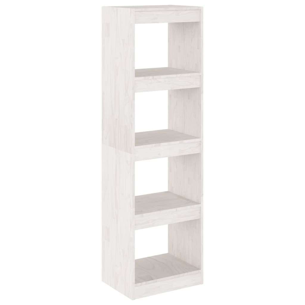 vidaXL Bücherregal Raumteiler Weiß 40x30x135,5 cm Massivholz Kiefer